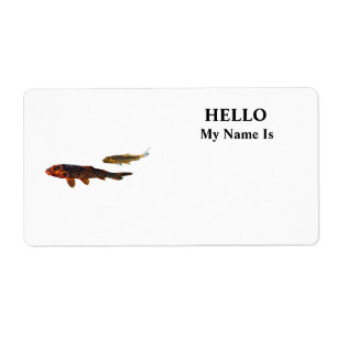Etiqueta Orange Koi e Dourado Koi