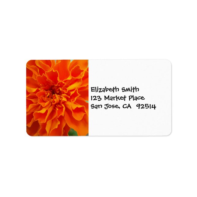 Etiqueta Orange Marigold (Frente)