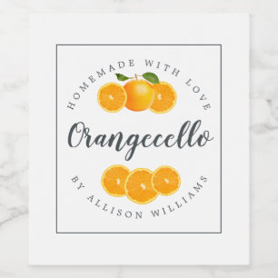 Etiqueta Orangecello Homemada Personalizada