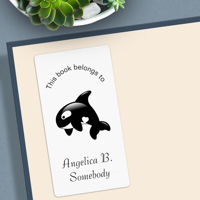 Etiqueta Orca Whale Bookplate (Criador carregado)