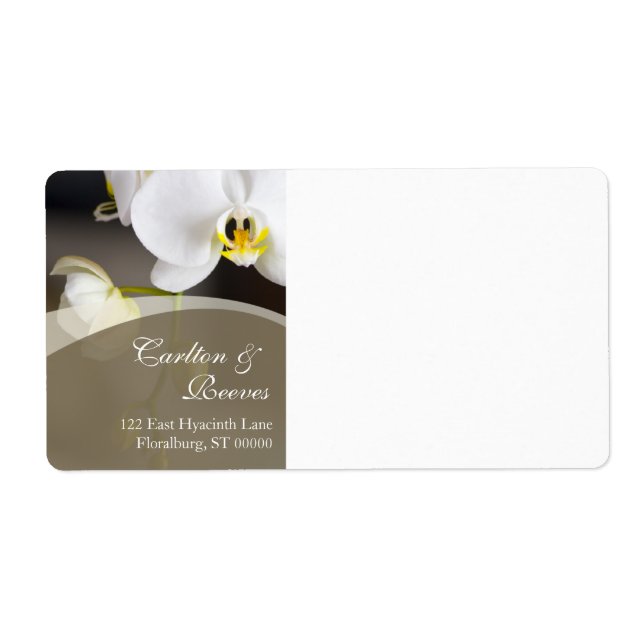 Etiqueta Orchid Blooms Shipping (Frente)