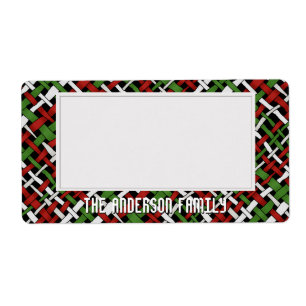 Etiqueta Organize o branco vermelho verde pegajoso do