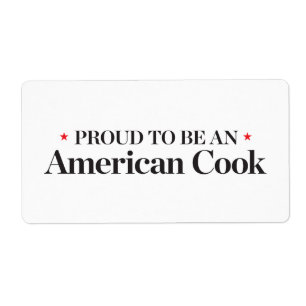 Etiqueta Orgulhoso ser um cozinheiro americano