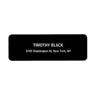 Etiqueta Original moderno elegante liso preto & branco