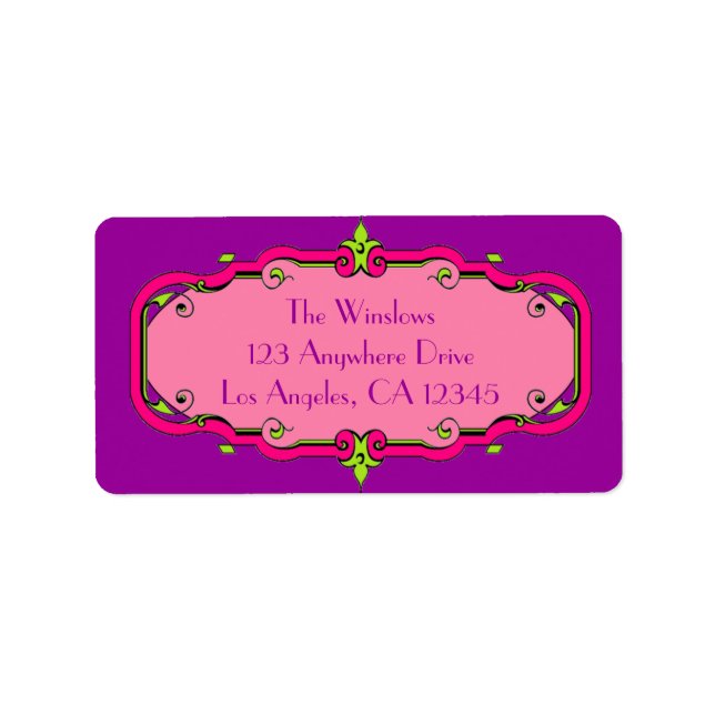 Etiqueta Ornamentado moldado (Frente)