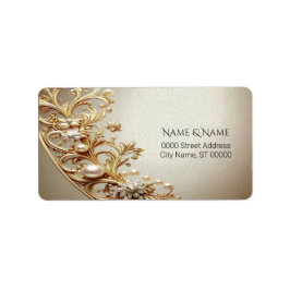 Etiqueta Ornate Gold Flourish Address Label