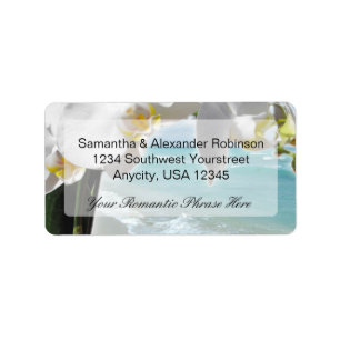 Etiqueta Orquídea da praia do Aqua