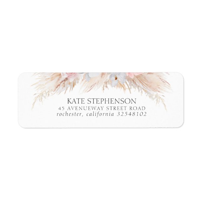 Etiqueta Orquídeas Brancas de Grama Lush Pampas (Frente)