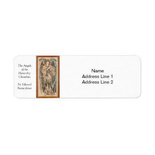 Etiqueta Os anjos do Cherubim da Hierarquia, Burne Jones