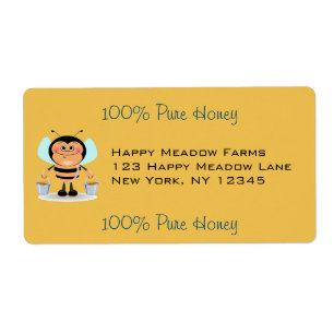 Etiqueta Os desenhos animados bonitos Bumble baldes do