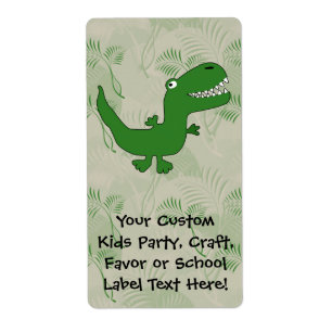 Etiqueta Os desenhos animados do dinossauro de Rex do