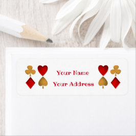Etiqueta Os quatro naipes, personalizados