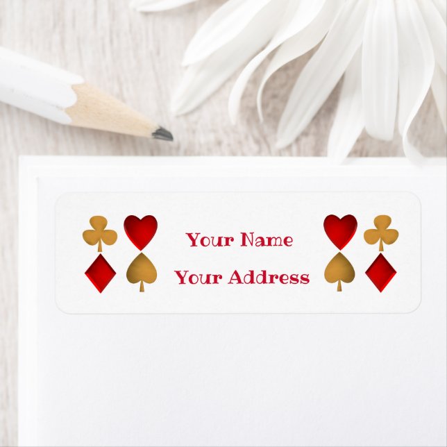 Etiqueta Os quatro naipes, personalizados (Insitu)