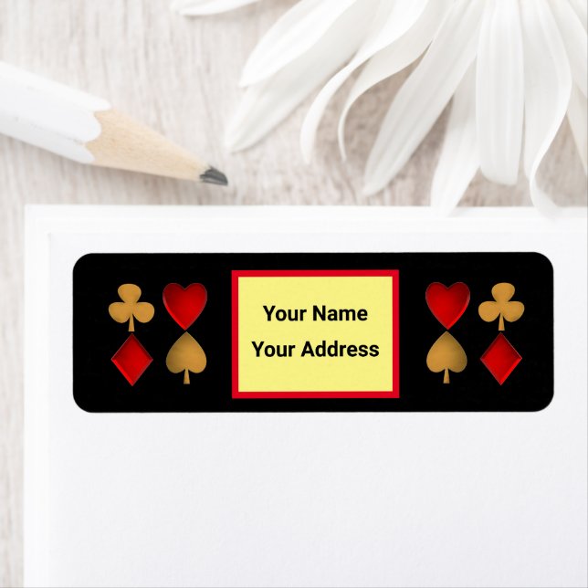 Etiqueta Os quatro naipes, personalizados (Insitu)