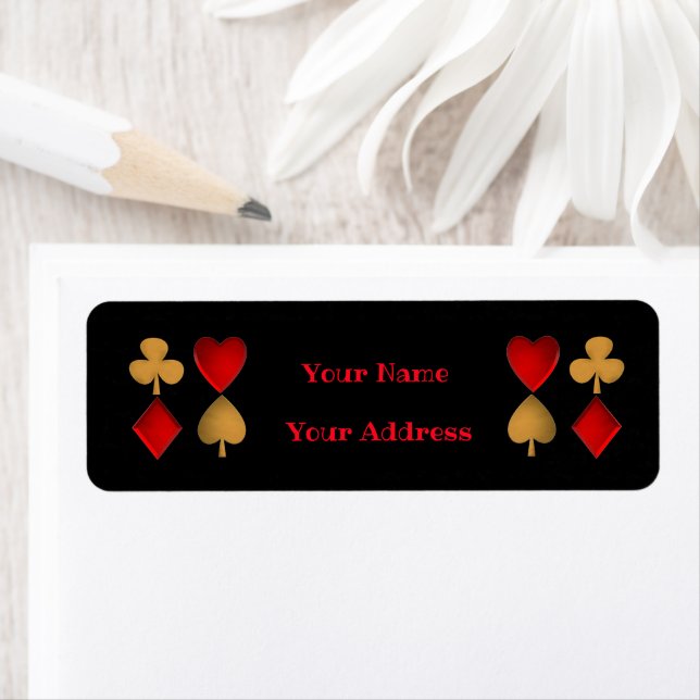Etiqueta Os quatro naipes, personalizados (Insitu)