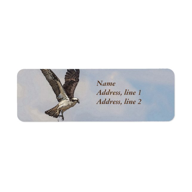 Etiqueta Osprey em um ninho (Frente)