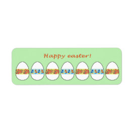 Etiqueta Ostereier mit einem Blumenmuster