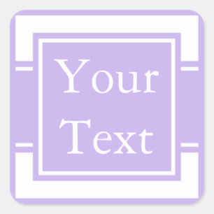Etiqueta ou etiqueta roxa & branca com texto feito