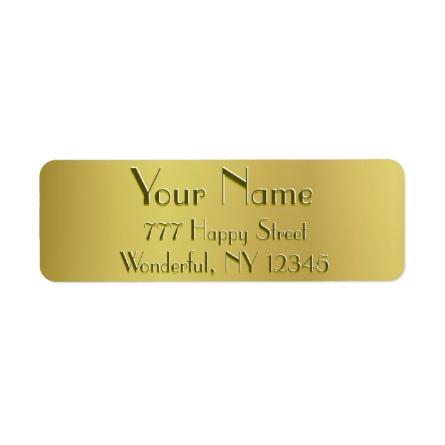 Etiqueta Ouro brilhante (Frente)