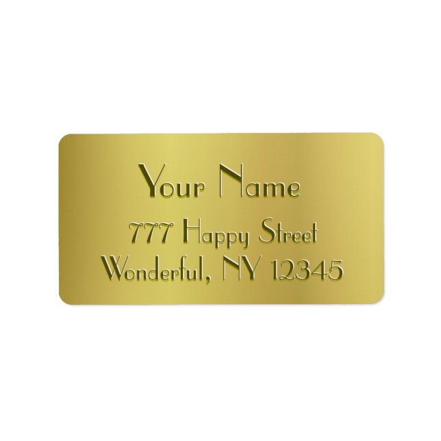 Etiqueta Ouro brilhante (Frente)