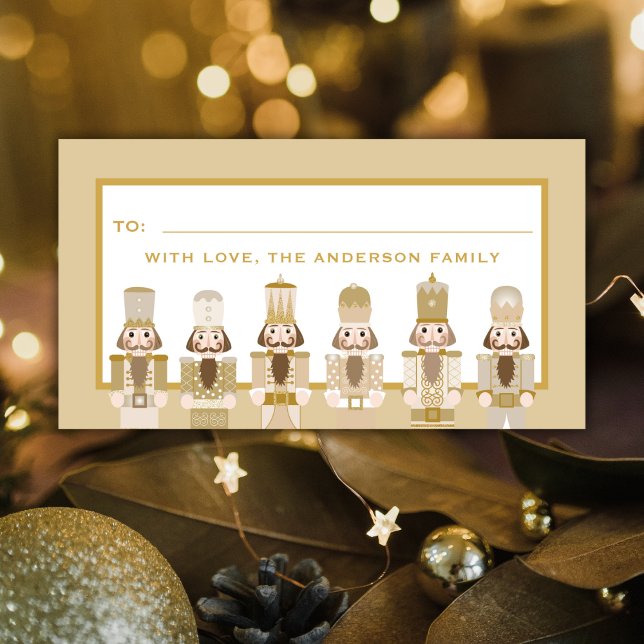 ETIQUETA OURO CHRISTMAS NUTCRACKER GIFT STICKER (Criador carregado)