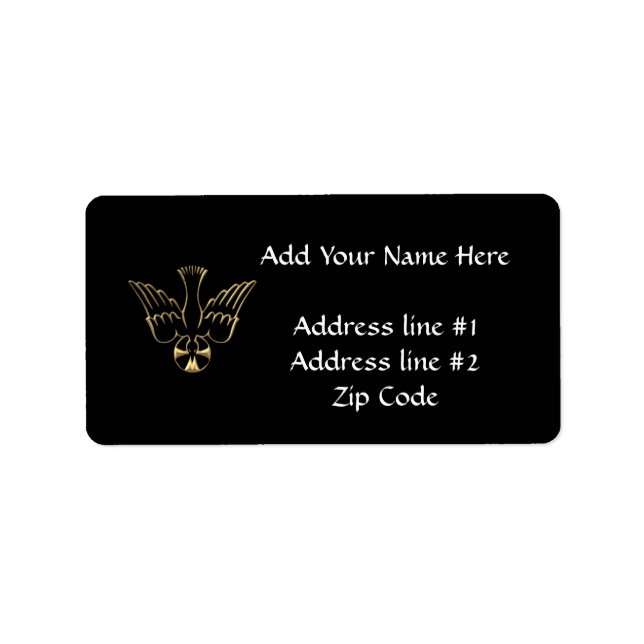 Etiqueta Ouro do Símbolo Espírito Santo (Frente)