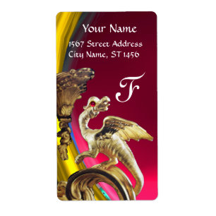 Etiqueta OURO DRAGON PINK FUCHSIA RUBY Monograma