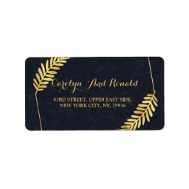 Etiqueta Ouro Frame Marinho