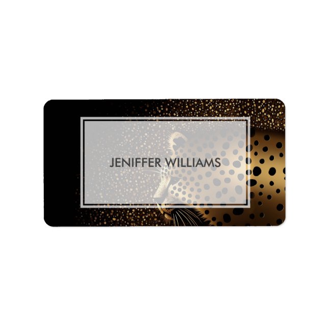 Etiqueta Ouro Jaguar Pattern (Frente)