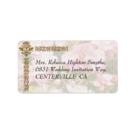 Etiqueta Ouro Jeweled Floral Wedding