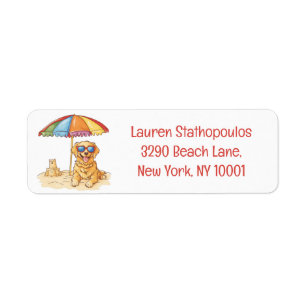 Etiqueta Ouro Retriever Beach og