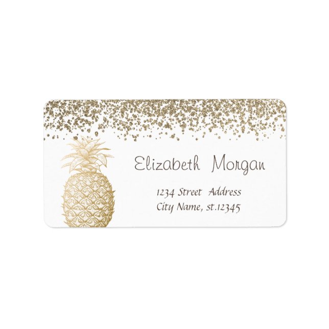 Etiqueta Ouros Dourados Elegante - Antilhas Douradas (Frente)