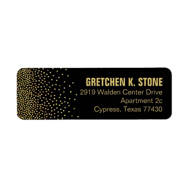 Etiqueta Ouros no Endereço do Céu | preto (Frente)