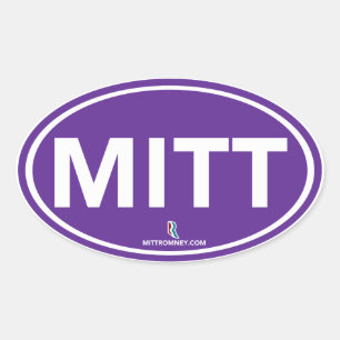 Etiqueta oval da luva de Romney Ryan (roxa)