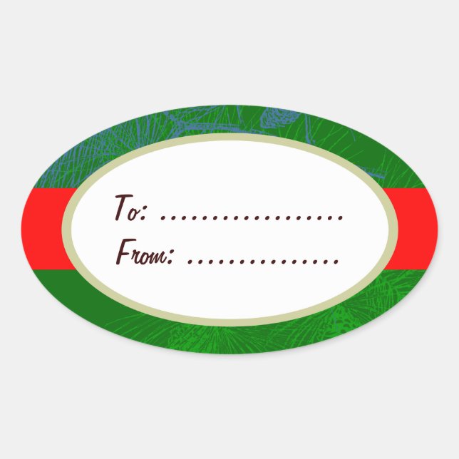 Etiqueta Oval Dourada Red Friso Etiqueta Personali (Frente)