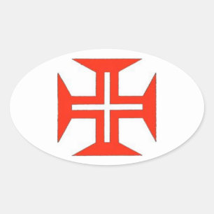 Etiqueta oval transversal portuguesa