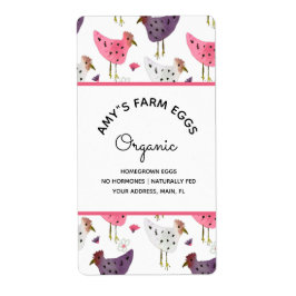 Etiqueta Ovos da Fazenda de Ovos Aquarela Negócios