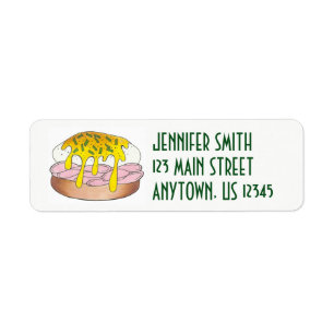 Etiqueta Ovos personalizados Benedict Comida Foodie Cook Ch