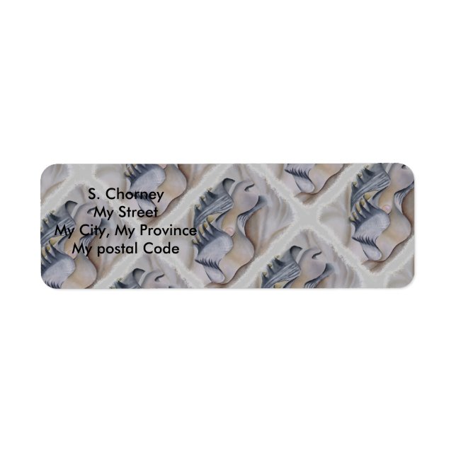 Etiqueta OYSTER SHELL WITH PEARL Return Address (Frente)