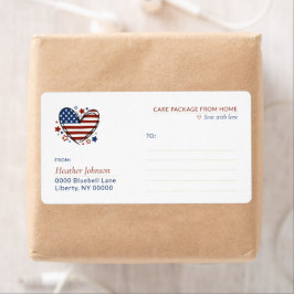 Etiqueta Pacote de Envio de Cuidados de Cartas de Casa do B