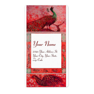 Etiqueta PACOTES DE AMOR DE CASAMENTO, branco vermelho
