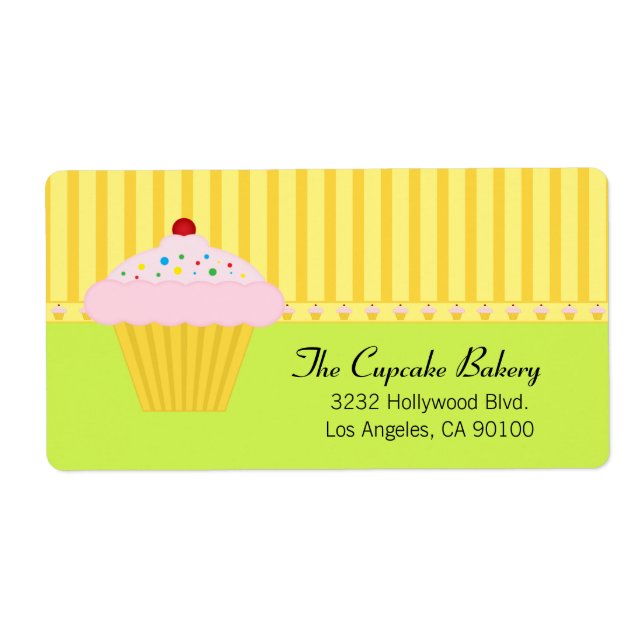 Etiqueta Padaria de Cupcake (Frente)