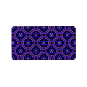 Etiqueta Padrão Abstrato Floral Moderno Boho Elegante #505