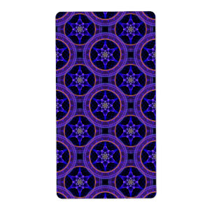 Etiqueta Padrão Abstrato Floral Moderno Boho Elegante #505