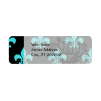 padrão aqua blue fleur de lis