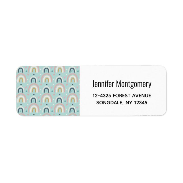 Etiqueta Padrão Brilhante Branco Bonito (Frente)