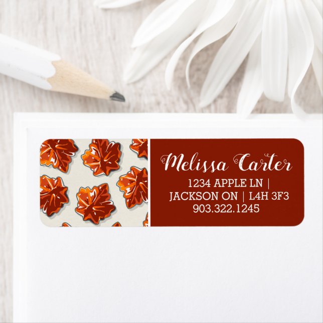 Etiqueta Padrão canadense de doce de aranha (Insitu)