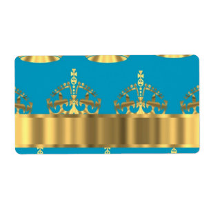 Etiqueta Padrão da copa aqua e ouro