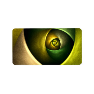 Etiqueta Padrão de Abstrato de Arte Floral Moderna Verde #2