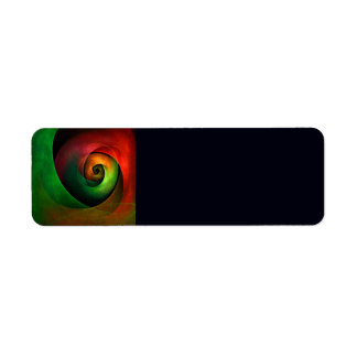 Etiqueta Padrão de Abstrato de Arte Vermelha Verde Floral M
